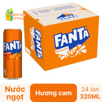 Thùng 24 lon nước ngọt Fanta hương cam 320ml