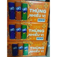 Thùng 24 lon nước ngọt Fanta Mix cam, soda kem và nho 320ml