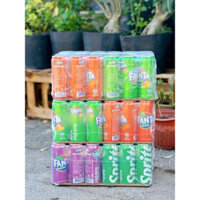 THÙNG 24 LON NƯỚC NGỌT FANTA THÁI LAN 2 Vị NHO VÀ CAM 185ml