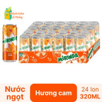 Thùng 24 lon nước ngọt Mirinda hương cam 320ml