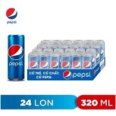 Thùng 24 lon nước ngọt Pepsi lon cao 330ml