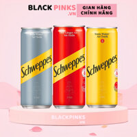 Thùng 24 lon nước soda Schweppes không đường/Dry Ginger Ale/Tonic Water lon 320ml