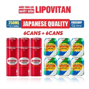 Thùng 24 lon nước tăng lực Lipovitan mật ong 245ml