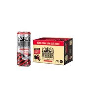 Thùng 24 Lon Nước Tăng Lực Warrior vị dâu phiên bản chương trình khuyến mãi 2021 (24 lon x325ml)