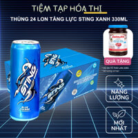 Thùng 24 Lon Nước Tăng Lực Sting Blue Charge Xanh Dương 330ml Năng Lượng
