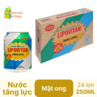 Thùng 24 lon nước tăng lực Lipovitan mật ong 250ml