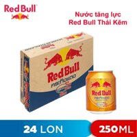 THÙNG 24 LON NƯỚC TĂNG LỰC ENERGY DRINK RED BULL THÁI KẼM VÀ VITAMIN 250ML