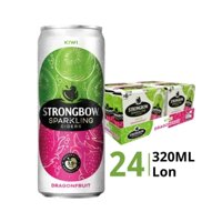 Thùng 24 lon nước táo lên men Strongbow 3.5% hương kiwi thanh long 320ml