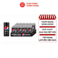 Thùng 24 Lon Nước Uống Có Gaz Pepsi Không Calo (320ml/lon)