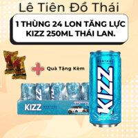 Thùng 24 Lon Tăng Lực Kizz Xanh Dương 250ml Thái Lan