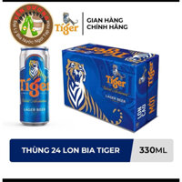 Thùng 24 lon Tiger nâu