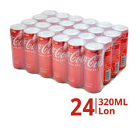 Thùng 24 lon/chai nước ngọt có ga Cocacola 320ml-390ml