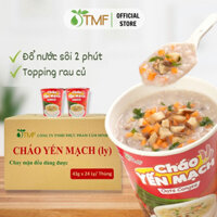 Thùng 24 ly cháo yến mạch gạo lứt 43g giảm cân ăn liền tiện lợi TÂM MINH FOODS