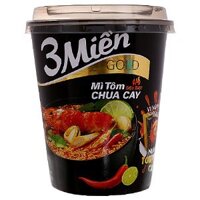 Thùng 24 ly mì 3 Miền Gold tôm chua cay 65g