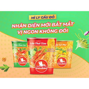 Thùng 24 ly mì Gấu Đỏ VIP lẩu thái tôm