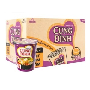 Thùng 24 ly mì khoai tây Cung Đình thịt hầm nấm 65g