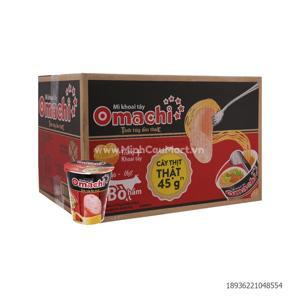 Thùng 24 ly mì khoai tây Omachi xốt bò hầm 113g (có cây thịt thật)