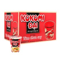 Thùng 24 ly mì Kokomi Đại tôm chua cay 65g
