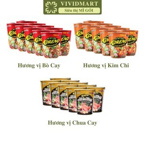 Thùng 24 ly mì Koreno vị kim chi 65g