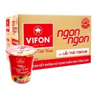 Thùng 24 ly mì lẩu thái Tomyum Vifon Ngon Ngon 60g