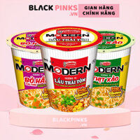 Thùng 24 ly mì Modern hương vị bò hầm rau thơm/thịt xào/lẩu thái tôm ly 65g