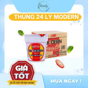 Thùng 24 ly mì Modern lẩu Thái tôm 65g