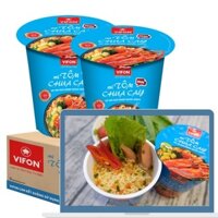 Thùng 24 Ly Mì Ngon Ngon Tôm Chua Cay VIFON (60g/Ly)