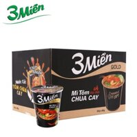 THÙNG 24 LY MÌ TÔM CHUA CAY ĐẶC BIỆT 3 MIỀN GOLD