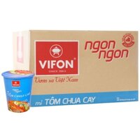 Thùng 24 ly mì tôm chua cay Vifon Ngon Ngon 60g