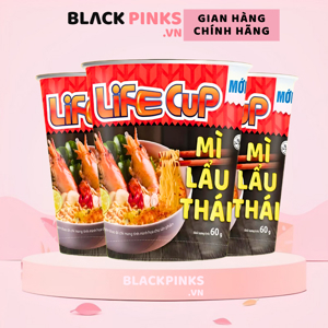Thùng 24 ly mì Vị Hương Life Cup lẩu Thái 60g