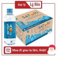 ┅Thùng 24 Nước Suối Tinh Khiết Đóng Chai Satori Nhựa 350ml Date Luôn Mới