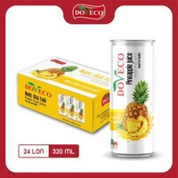 [Thùng 24lon] Nước ép Dứa tươi - Nước ép trái cây Made In Việt Nam
