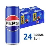 thùng 24lon nước ngọt pepsi 345ml màu xanh mẫu xuân 2025 hạn sử dụng luôn mới