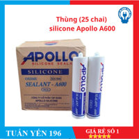 Thùng 25 chai keo silicone Apollo A600 (trong - trắng sữa - đen) - Hàng chính hãng