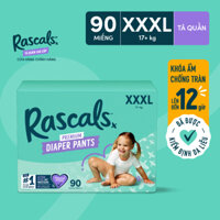 Thùng 3 bịch Tã/Bỉm Quần Rascals Size XXXL (17kg+) 90 miếng