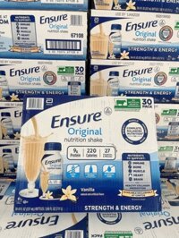 THÙNG 30 CHAI SỮA ENSURE ORIGINAL NUTRITION SHAKE CHÍNH HÃNG THUCPHAMCHUCNANG24GIO
