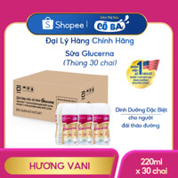 Thùng 30 Chai Sữa Glucerna, Hương Vani, Bổ Sung Dinh Dưỡng Cho Người Đái Tháo Đường (220ml/chai)