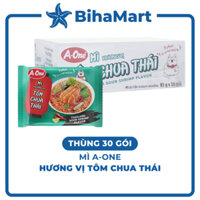 [THÙNG 30 GÓI]- A ONE - Mì A-One gói hương vị Tôm chua Thái, Mì Tôm chua Thái A-One, Mì ăn liền A-One, Mì gói Aone (85g)