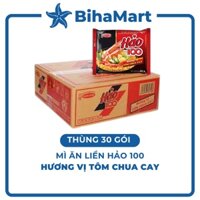 [THÙNG 30 GÓI] - ACECOOK - Hảo 100 hương vị Tôm Chua Cay (65g/gói) - Mì ăn liền Hảo 100 Tôm Chua Cay ngon Hảo Hảo