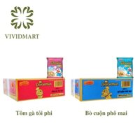 [THÙNG 30 GÓI] - ACECOOK - Mì gói Doraemon 2 vị: Doraemon bò cuộn phô mai và Doraemon tôm gà tỏi phi (62g - 63g/gói)