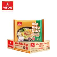 THÙNG 30 GÓI BÚN RIÊU CUA INSTANT RICE VERMICELLI WITH CRAB SOUP VIFON 80 GRAM