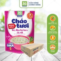 Thùng 30 gói Cháo Tươi Baby Sài Gòn Food Bò, Đậu Hà Lan & Cà Rốt 240g