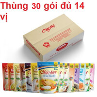 Thùng 30 Gói Đủ 14 vị Cháo tươi cây thị cho bé trên 7 tháng mở gói ăn ngay