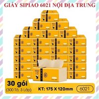Thùng 30 gói khăn giấy/ giấy ăn gấu trúc/ giấy rút SIPIAO 6021 [BẢO HÀNH VÀ ĐỔI TRẢ]