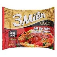 Thùng 30 gói mì 3 Miền Gold bò hầm rau thơm 75g