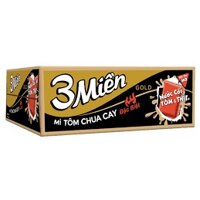 Thùng 30 gói mì 3 Miền Gold vị tôm chua cay đặc biệt 75g