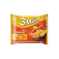 Thùng 30 gói mì 3 Miền Gold vị chua cay Thái 75g