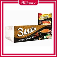 Thùng 30 gói mì 3 Miền Gold tôm chua cay đặc biệt 75g