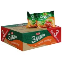 Thùng 30 gói mì 3 Miền tôm chua cay 65g