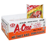 Thùng 30 gói mì A-One hương vị thịt xào gói 85g